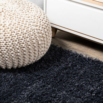 Groovy Solid Shag Area Rug